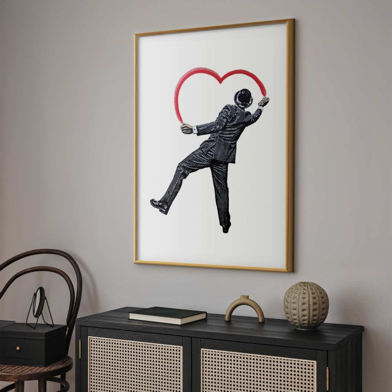 Plakat Artgeist Elegant graffitikunstner 40x60 cm med guldramme, 1 stk