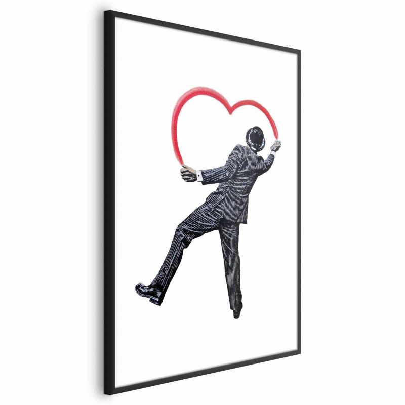 Artgeist plakat Elegant graffitikunstner 60 x 90 cm med sort ramme, 1 stk