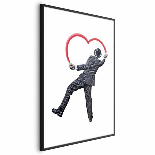 Artgeist plakat Elegant graffitikunstner 60 x 90 cm med sort ramme, 1 stk