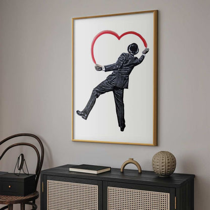 Plakat Artgeist Elegant graffitikunstner 60 x 90 cm med guldramme, 1 stk