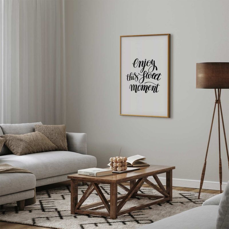 Artgeist Enjoy plakat 60x90 cm med guldramme, 1 stk