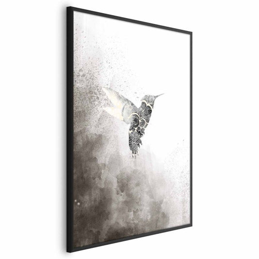 Artgeist etnisk kolibri-plakat 21x30 cm med sort ramme, 1 stk
