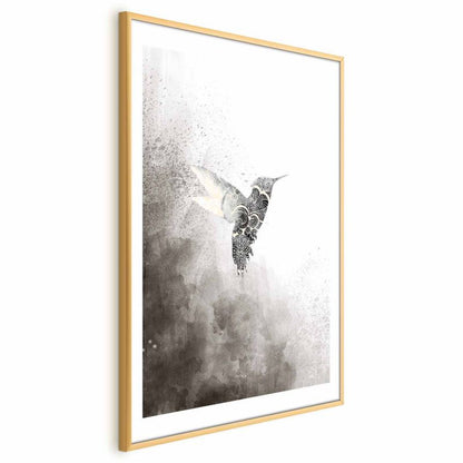 Artgeist plakat etnisk kolibri 40x60 cm med guldramme 1 stk