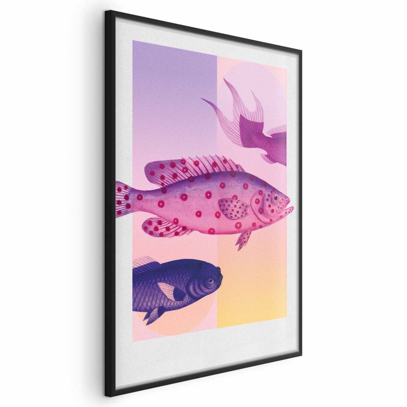 Artgeist plakat fantasifulde fisk 60 x 90 cm med sort ramme, 1 stk