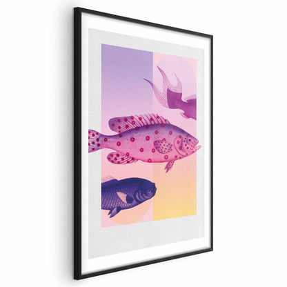 Artgeist plakat fantasifulde fisk 60 x 90 cm med sort ramme, 1 stk