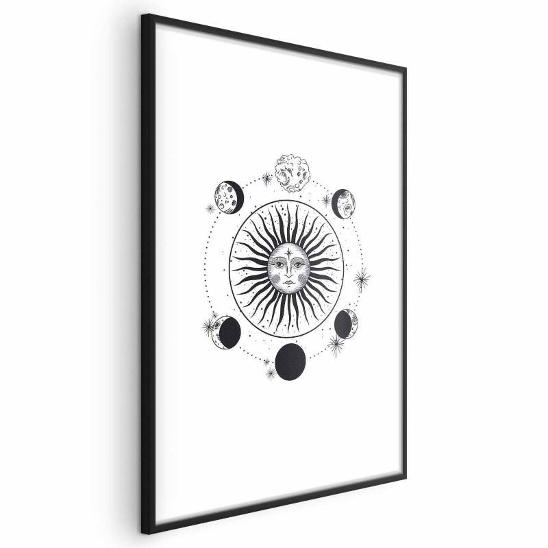 Artgeist plakat Månefaser 40x60 cm med sort ramme, 1 stk