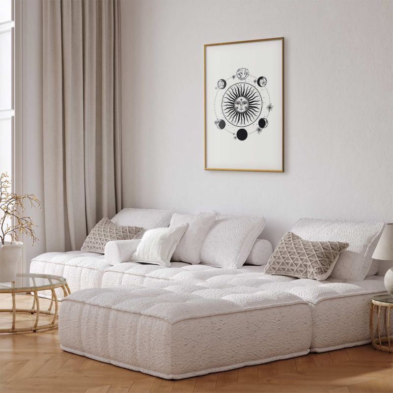 Artgeist plakat Månefaser 40x60 cm med guldramme, 1 stk