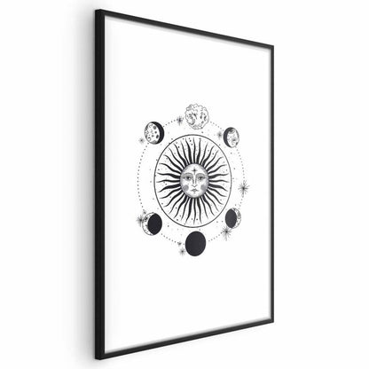 Artgeist plakat Månefaser 60 x 90 cm med sort ramme, 1 stk