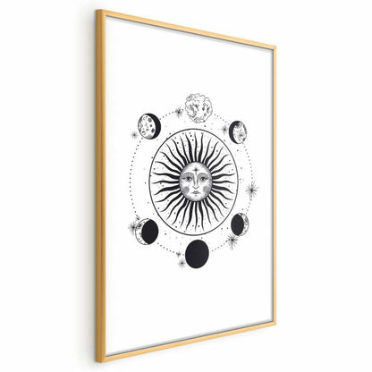 Artgeist plakat Månefaser 60 x 90 cm med guldramme, 1 stk