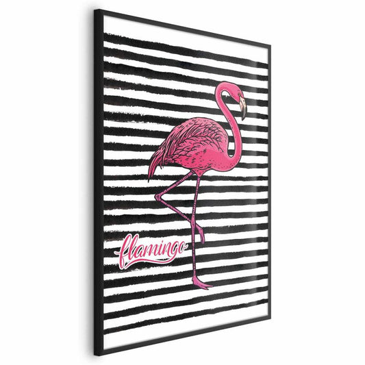 Artgeist flamingo plakat 21x30 cm med sort ramme, 1 stk