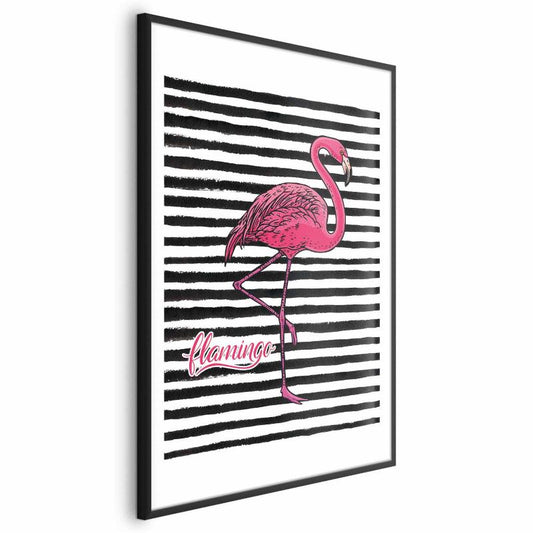 Artgeist flamingo-plakat 29,7 x 42 cm med sort ramme, 1 stk