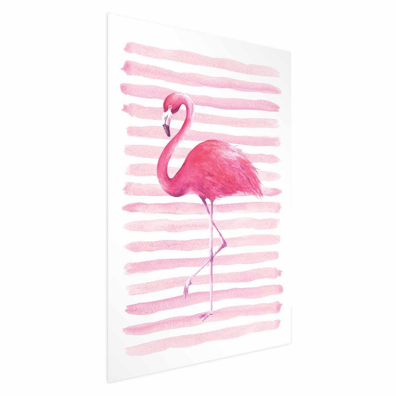 Artgeist plakat Flamingo og striber 29,7x42 cm uden ramme, 1 stk