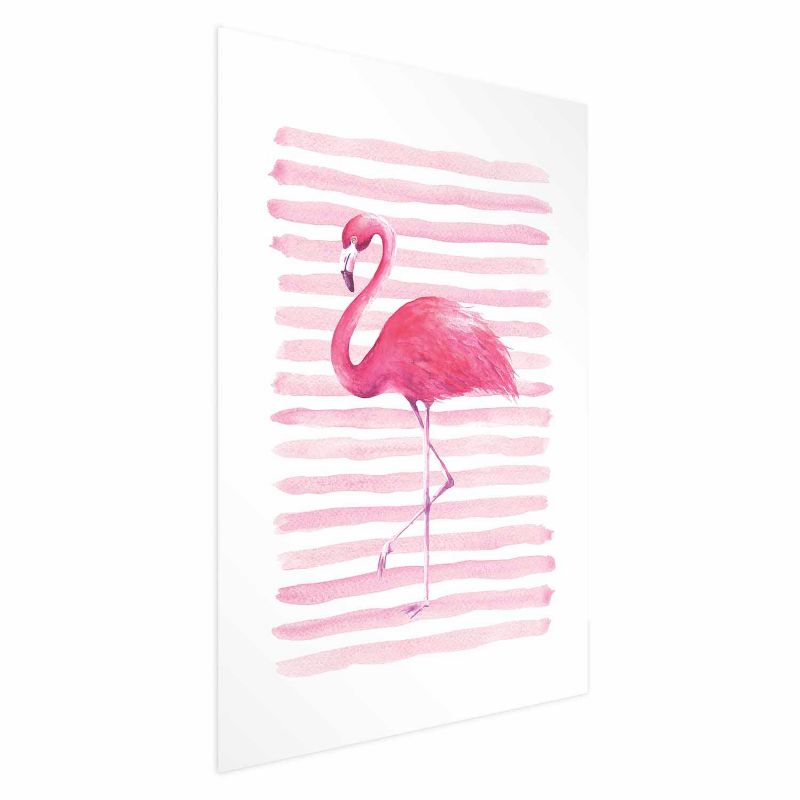 Artgeist plakat Flamingo og striber 40 x 60 cm uden ramme, 1 stk