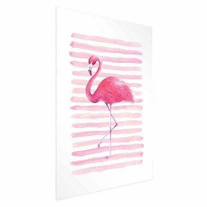 Artgeist plakat Flamingo og striber 40 x 60 cm uden ramme, 1 stk