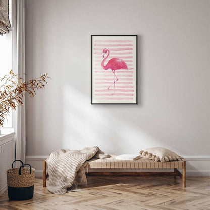 Artgeist flaming og striber plakat 40x60 cm med sort ramme, 1 stk
