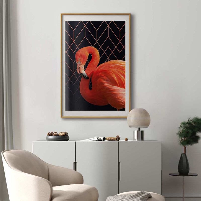 Artgeist Flaming solo plakat 21x30 cm med guldramme, 1 stk