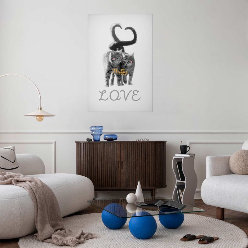 Artgeist Fluffy Love plakat 40x60 cm uden ramme, 1 stk