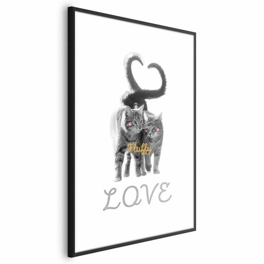 Artgeist Fluffy Love plakat 60x90 cm med sort ramme, 1 stk
