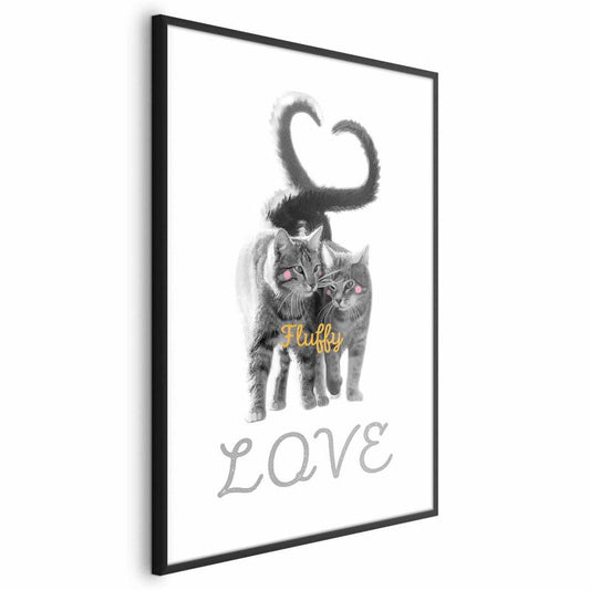 Artgeist Fluffy Love plakat 60 x 90 cm med sort ramme, 1 stk