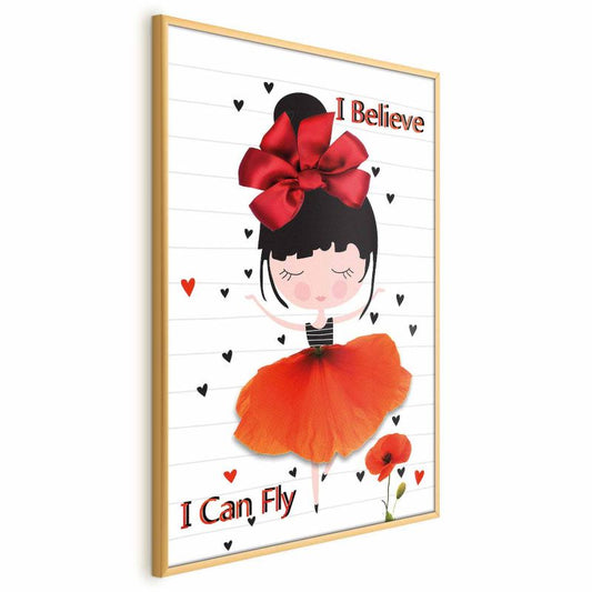 Artgeist Fly plakat 29,7 x 42 cm med gyldent ramme, 1 stk