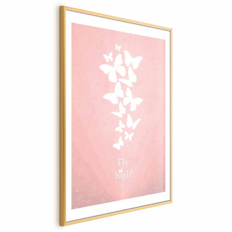 Artgeist Fly High plakat 21x30 cm med guldramme, 1 stk