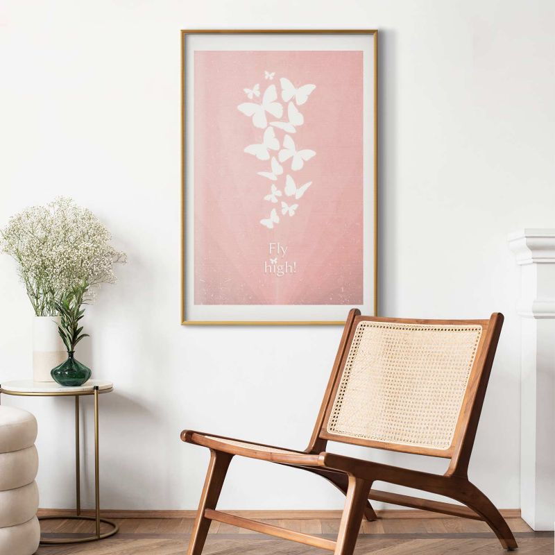 Artgeist Fly High plakat 60x90 cm med guldramme, 1 stk