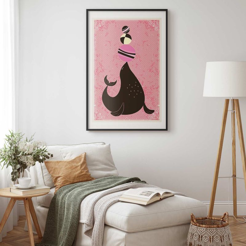 Artgeist plakat sæl 21x30 cm med sort ramme, 1 stk