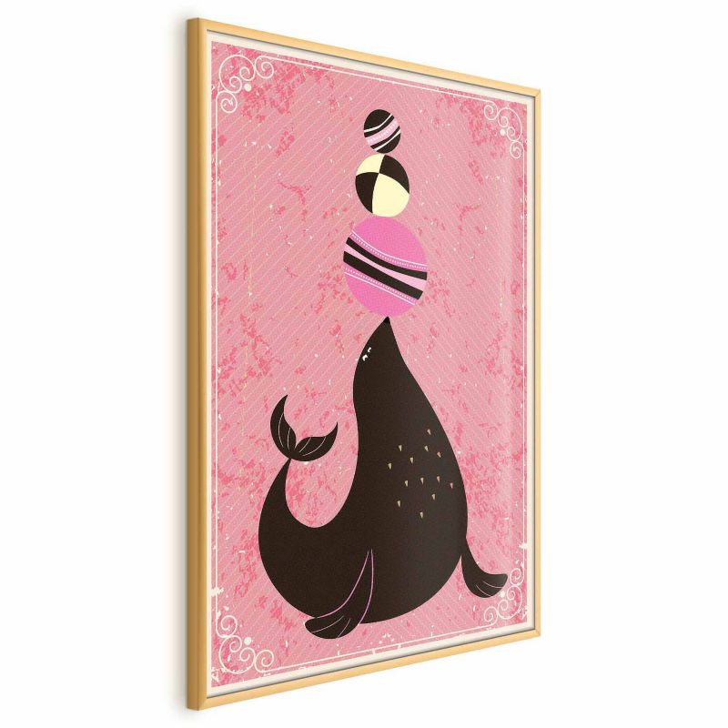 Artgeist plakat Sæl 21x30 cm med guldramme, 1 stk