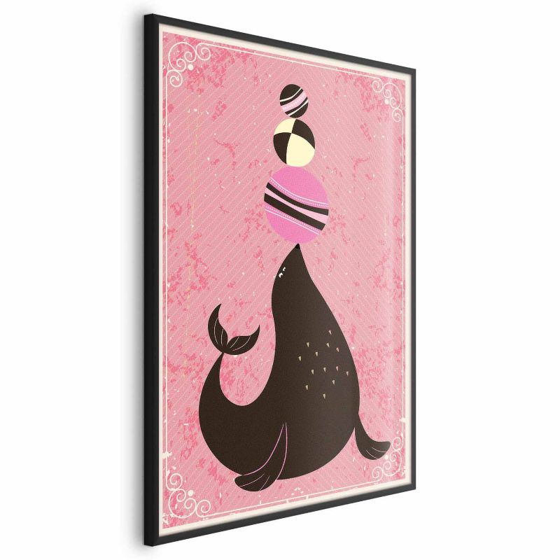 Artgeist plakat sæl 29,7 x 42 cm med sort ramme, 1 stk