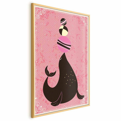 Artgeist plakat sæl 40 x 60 cm med guldramme, 1 stk