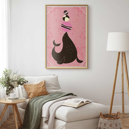 Artgeist plakat sæl 40 x 60 cm med guldramme, 1 stk