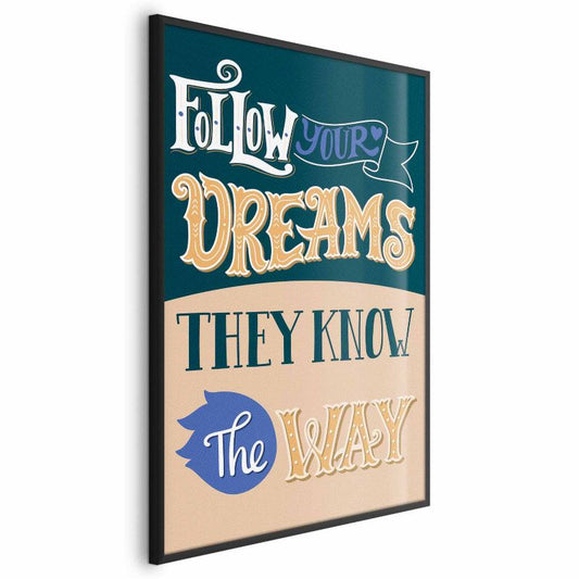 Artgeist Follow plakat 29,7 x 42 cm med sort ramme, 1 stk