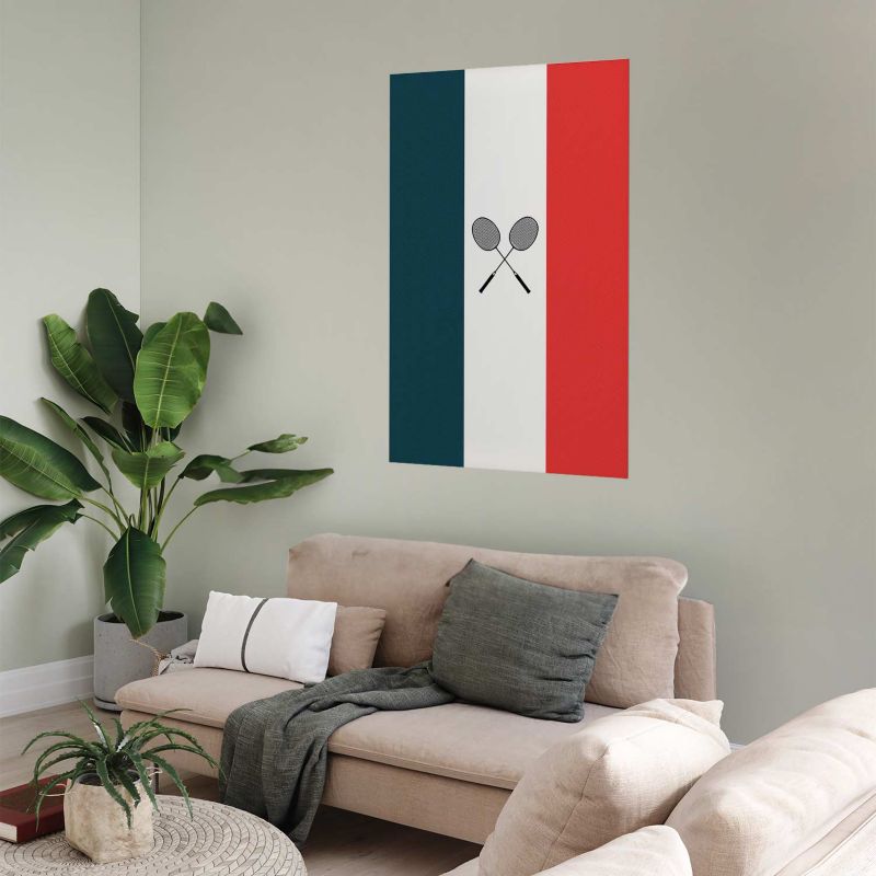 Artgeist plakat Frankrig og badminton 60 x 90 cm uden ramme, 1 stk