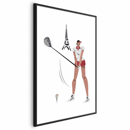 Plakat Artgeist Fransk golfspiller 29,7 x 42 cm med sort ramme, 1 stk