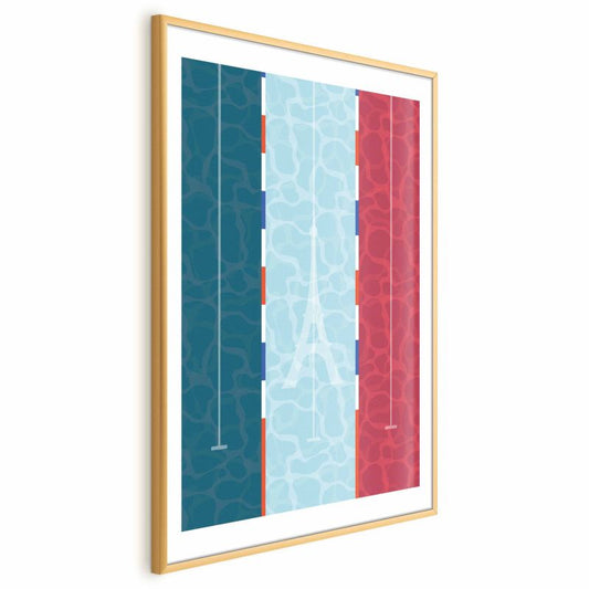 Plakat Artgeist Fransk pool 29,7 x 42 cm med guldramme, 1 stk