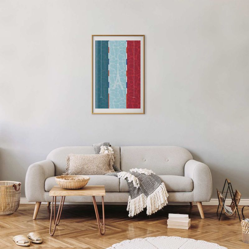 Plakat Artgeist Fransk pool 29,7 x 42 cm med guldramme, 1 stk