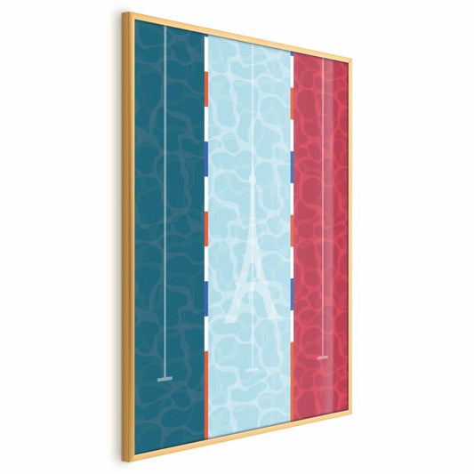 Plakat Artgeist Fransk pool 40x60 cm med guldramme, 1 stk