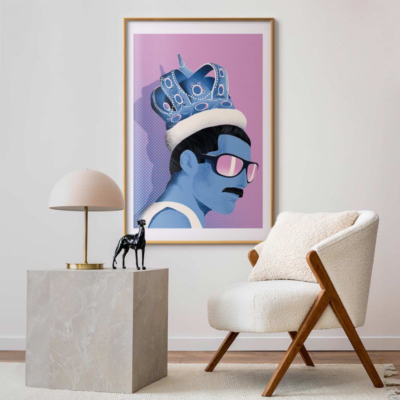 Artgeist Freddie plakat 21 x 30 cm med guldramme, 1 stk