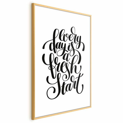Artgeist Fresh start plakat 21 x 30 cm med guldramme, 1 stk