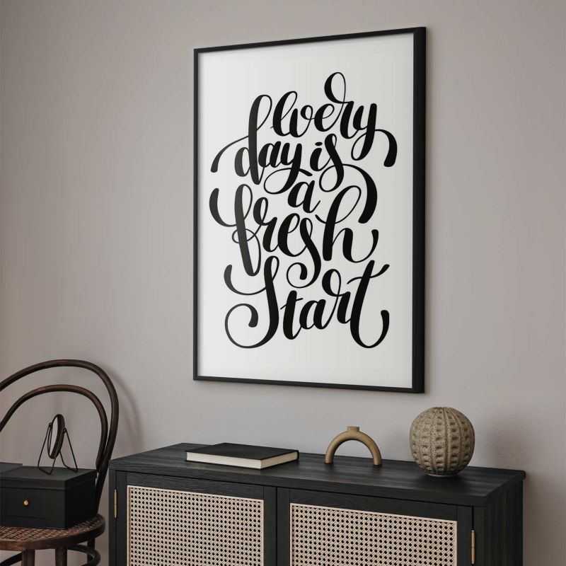 Artgeist Fresh start plakat 29,7 x 42 cm med sort ramme, 1 stk
