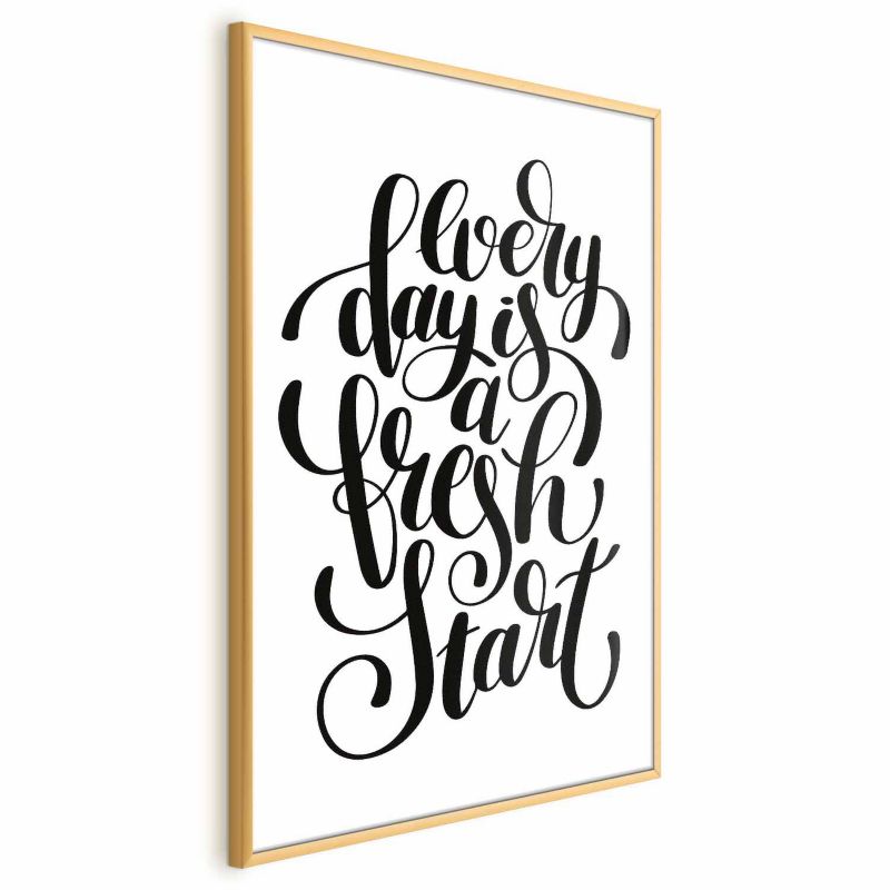 Artgeist Fresh Start plakat 29,7 x 42 cm med guldramme, 1 stk