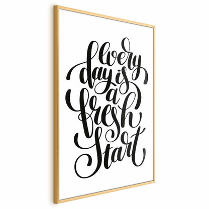 Artgeist Fresh Start plakat 29,7 x 42 cm med guldramme, 1 stk