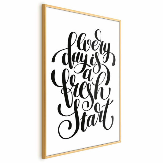 Artgeist Fresh Start plakat 29,7 x 42 cm med guldramme, 1 stk