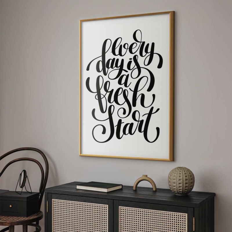 Artgeist Fresh Start plakat 29,7 x 42 cm med guldramme, 1 stk