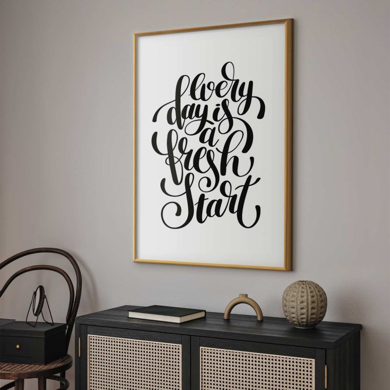 Artgeist Fresh Start plakat 29,7 x 42 cm med guldramme, 1 stk