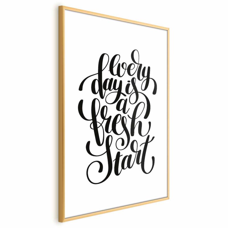 Artgeist Fresh start plakat 60 x 90 cm med guldramme, 1 stk