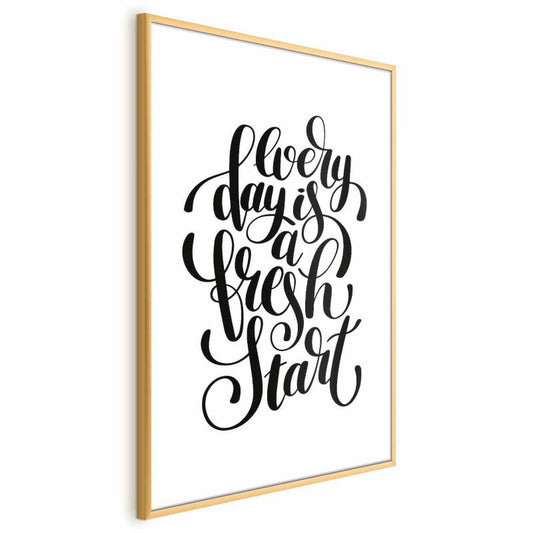 Artgeist Fresh start plakat 60 x 90 cm med guldramme, 1 stk