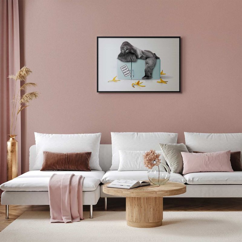 Artgeist plakat Sulten gorilla 42 x 29,7 cm med sort ramme, 1 stk