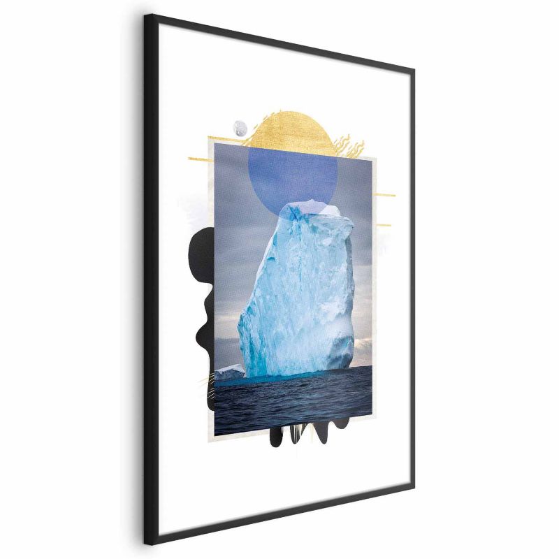Artgeist plakat Isbjerg 21x30 cm med sort ramme, 1 stk