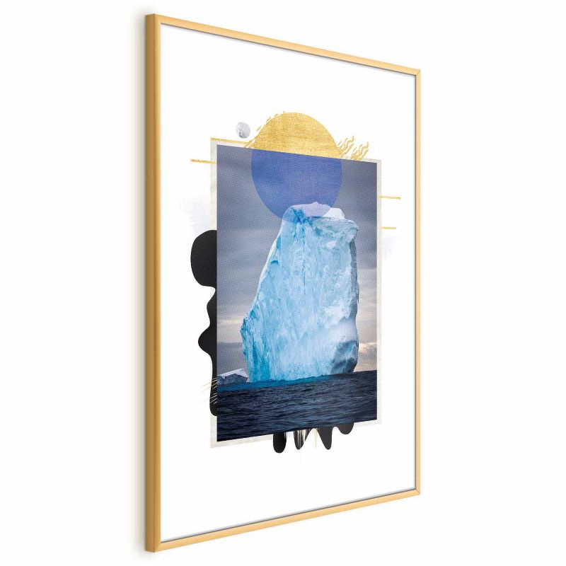 Artgeist plakat Isbjerg 21x30 cm med guldramme, 1 stk